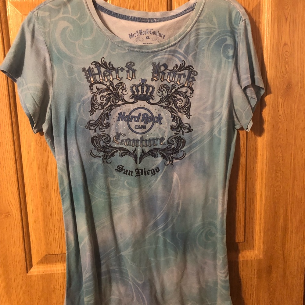 Hard Rock Couture Blue T-Shirt (SIZE XL)
